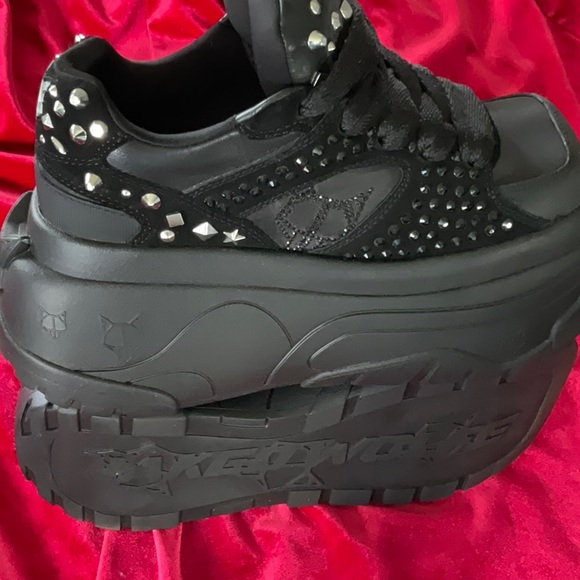Fantasy Black Diamonds Naked Wolf platform sneaker used one Time - Picture 4 of 9